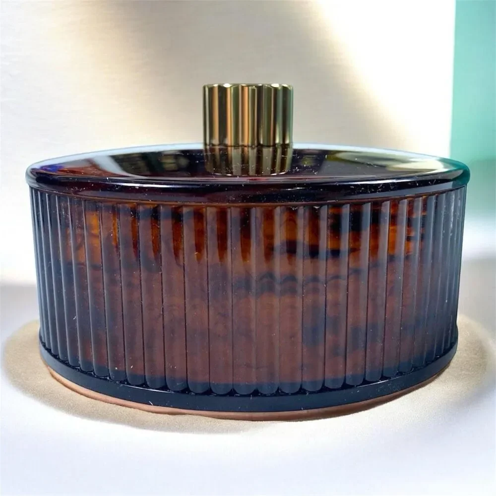 RARE VTG JE REVIENS Dusting Powder WORTH Paris 5OZ Dish Puff‎ (NO BARCODE) 60s
